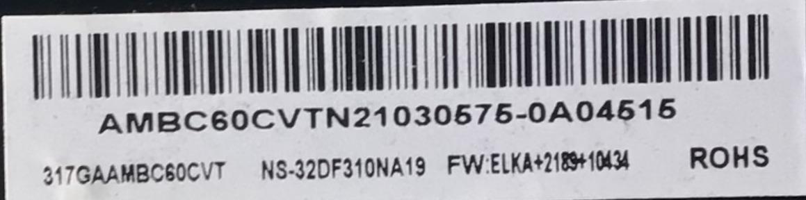 MAIN PARA TV INSIGNIA / NUMERO DE PARTE 317GAAMBC60CVT / TD.T950.67 / NUMERO DE PANEL TPT320WH-AT022.H REV:S1Q / DISPLAY PT320AT02-2 /  MODELO NS-32DF310NA19 - Imagen 3
